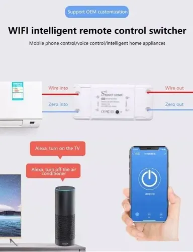 Interruptor Wifi Smart Switch Automação Tuya Smart Life Alexa  Arduino Automação COD-AM536