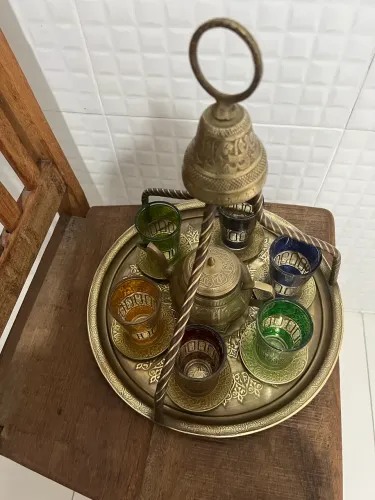 Conjunto de Chá Turco de Bronze (raro)