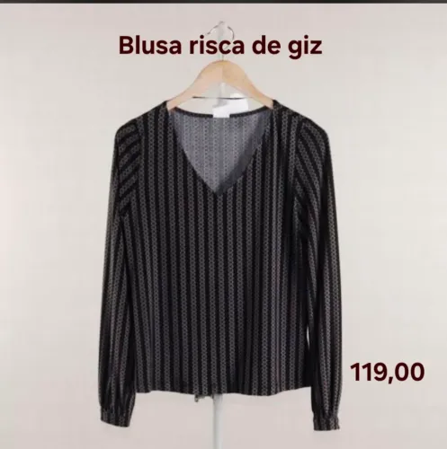 Blusa risca de giz