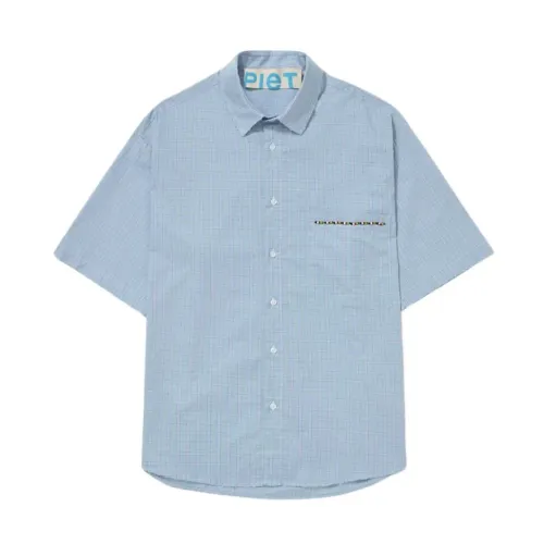 Camisa Piet Cotton Plaid Azul