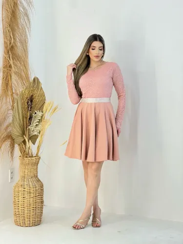 Vestido rosa de festa