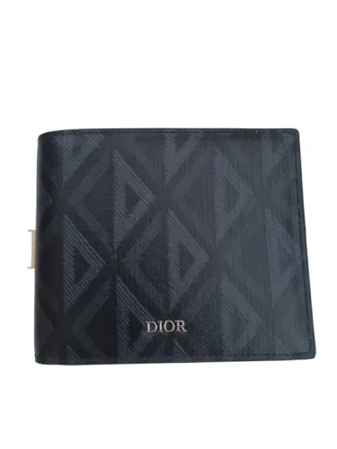 Carteira Dior  Coated Cotton Canvas Cd Diamond Original Novo