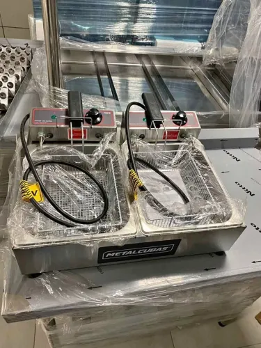 Fritadeira Industrial elétrica Dupla 6L Metalcubas - Marcos