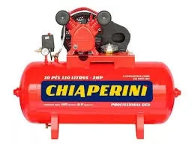 Compressor de Ar 10 Pés 110L 2HP Bivolt CHIAPERINI-10/110RED