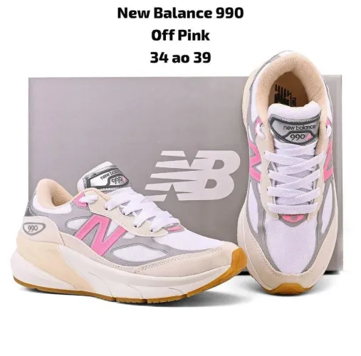 Tênis New Balance 990 Off Pink - Elegância e Performance