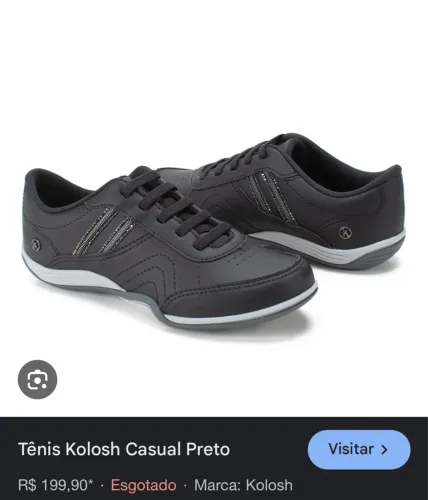 Tênis Kolosh casual preto