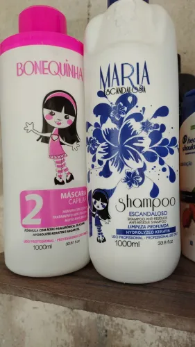 Kit máscara capilar e champoo ante residuos