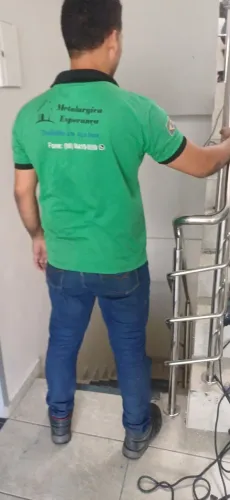 corrimão de inox