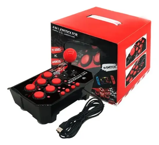 Joystick Station 4 Em 1 Para Jogos Arcade Retrô