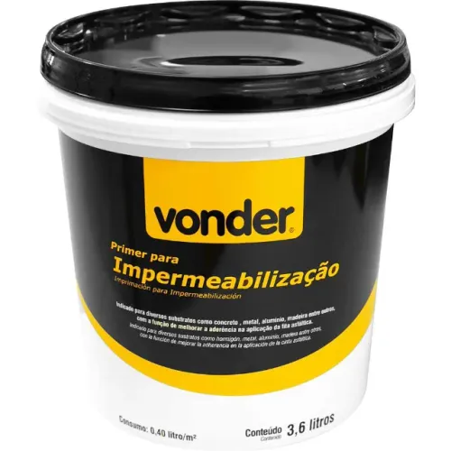 Primer para impermeabilização, 3,6 litros, VONDER