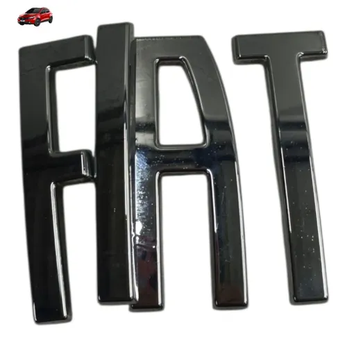 Jogo Emblema Escrita Fiat Para Argo 2017 2018 2019 2020 2021 Prateado