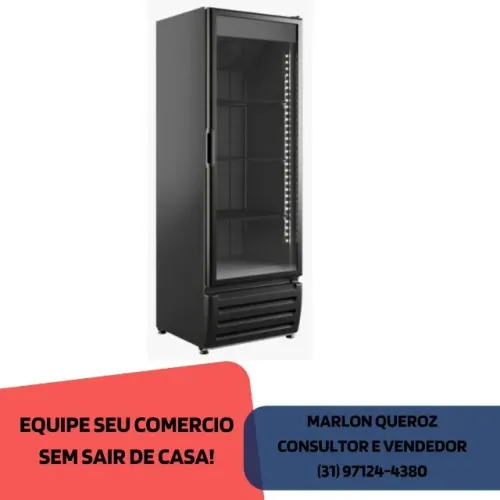 Cervejeira Braslar 500L Preta Porta de Vidro