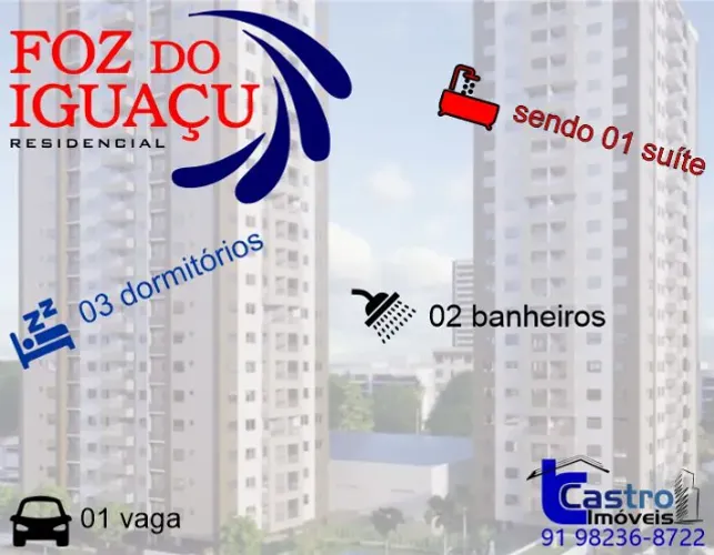 Foz do Iguaçu Residencial. 3/4. 1 ou 2 Vagas. P164
