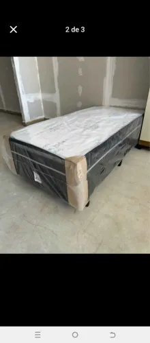 Cama solteiro Box conjugada com 5 cm de espuma