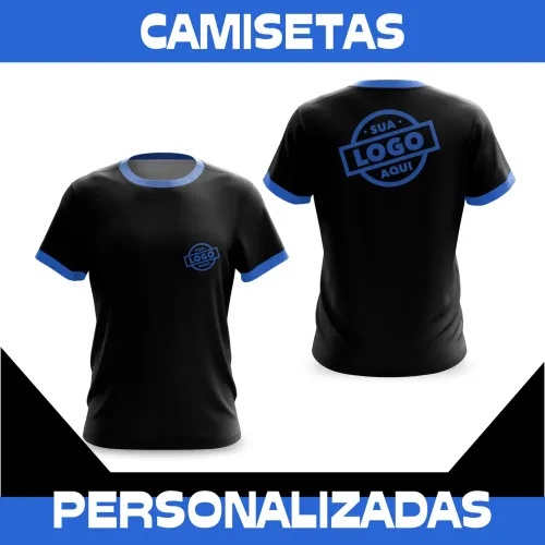 KIT 10 Camisetas Personalizadas no Peito e Costas com Sua Logo - 100% Algodão