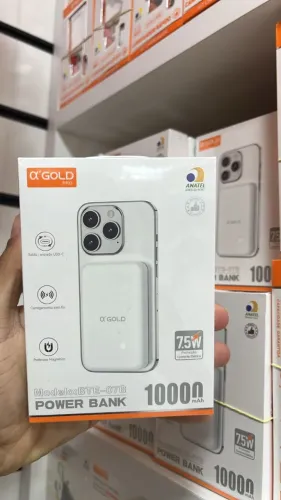Carregador Portátil Indução 10.000mAh - 1 ano de garantia