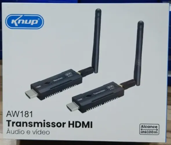 Transmissor E Receptor 100m Wifi Extensão Hdmi Sem Fio Knup KP-AW181