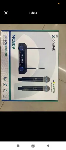 Microfone Sem Fio Onistek MC809 - Canal Duplo