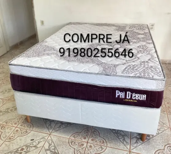 CAMA BOX CASAL SUPER CONFORTÁVEL - PRODUTO NOVO