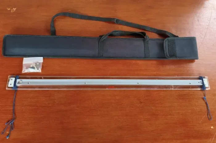 Régua paralela Trident 1m  + Capa de transporte + suportes