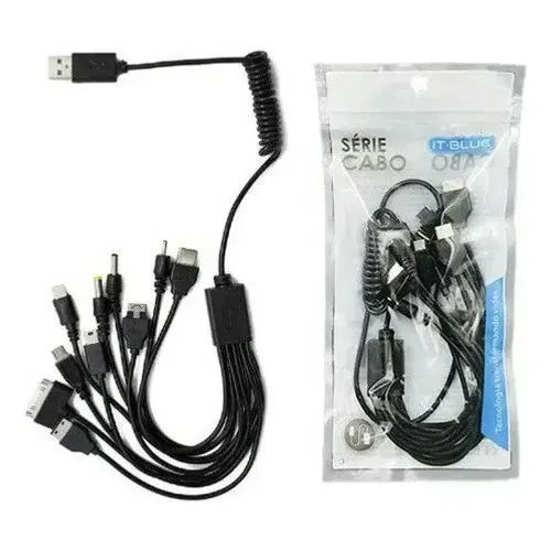 Cabo Carregador para Celular com 10 Pontas