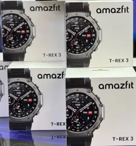 Relogio Smartwatch Amazfit T-rex 3 Cx Onix -lançamento+ Caixa Preto Pulseira Preto Bisel P