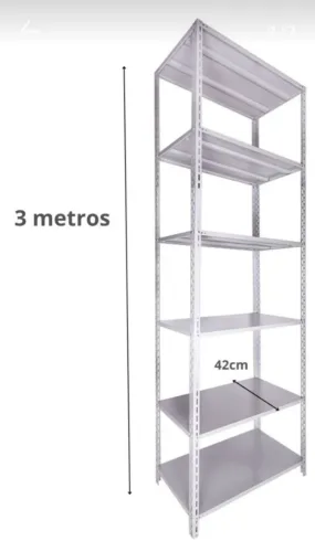 Estantes de aço reforçadas 3 metros