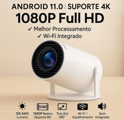 Projetor HY300 + Caixinha de som bluetooth