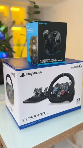 Volante logitech g29 mais câmbio logitech mais suporte extreme