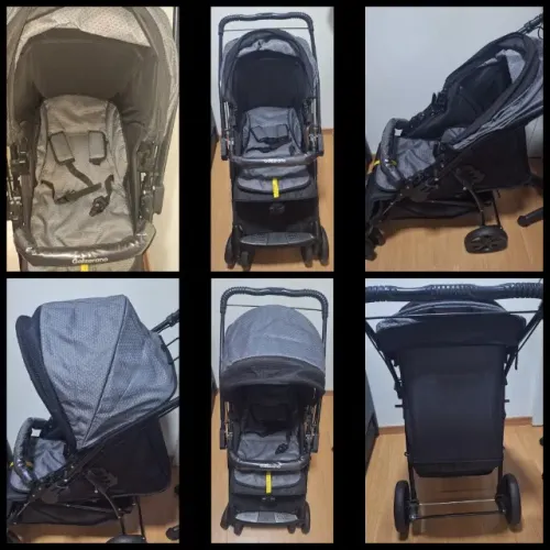 Carrinho de Bebê Galzerano Maranello II - Preto/Cinza