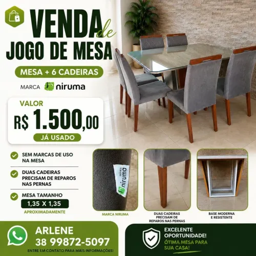 Conjunto mesa niruma