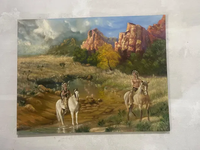 Quadro decorativo Grande com pintura em tela 