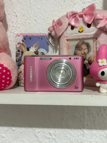 Câmera Digital Rosa Samsung ST64 Funcionando