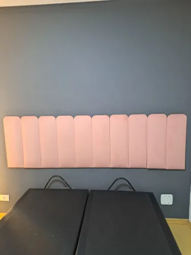 10 Placas Cabeceira cama adesivas- Rosa