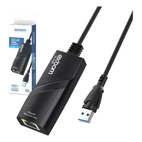 Adaptador de Rede USB 3.0 RJ-45 Placa de Rede Gigabit 10/100/1000mbps