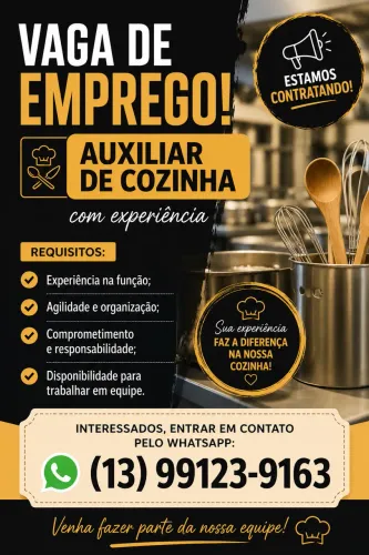 Auxiliar de cozinha 