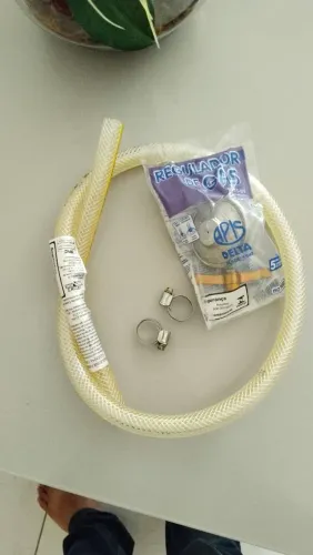 Registro e mangueira de gás novos