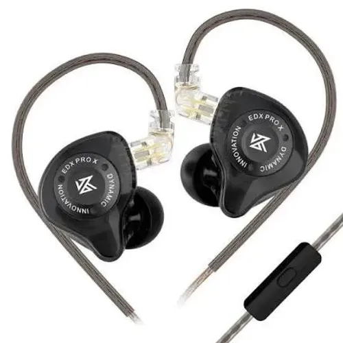 Fone de Ouvido KZ EDX Pro X Com Microfone - Preto LACRADO