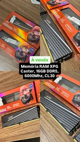 Memória Gamer XPG Caster, 16GB DDR5, 6000Mhz