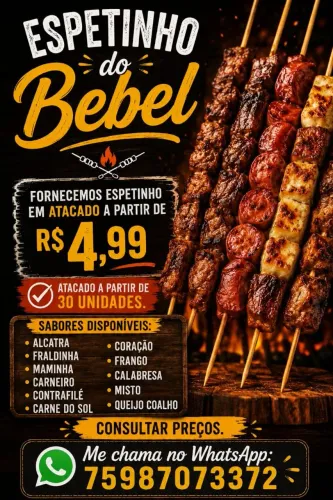FORNECEMOS ESPETINHO EM ATACADO