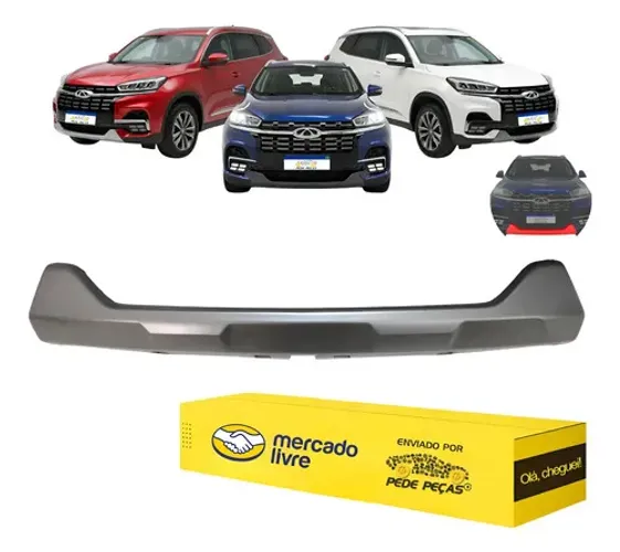 Saia Aplique Parachoque Dianteiro Tiggo 8 2021 22 23 24 2025 Cinza