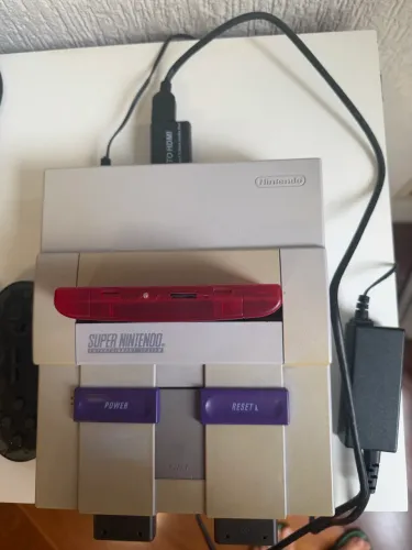 Super Nintendo SNES Completo 2 Controles Sem Fio Cartucho Multijogos HDMI