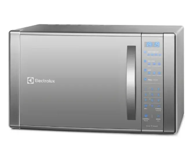 Micro-ondas Electrolux 31L cor Inox Espelhado com Função Grill e Painel Blue Touch (ME41X)