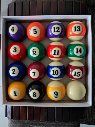 Jogo de Bolas Bilhar 52mm