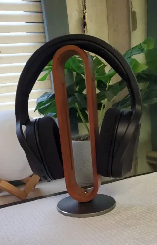 SUPORTE PARA FONE DE OUVIDO - BAMBU E ALUMÍNIO