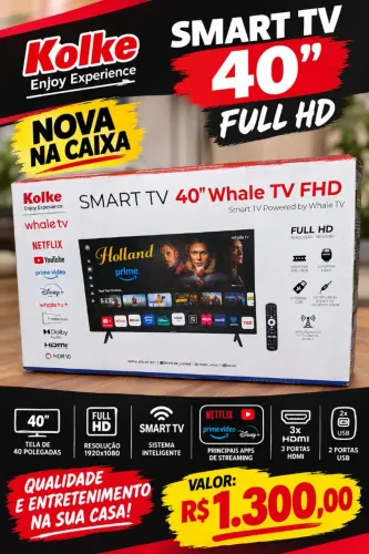 Tv smart 40 nova na caixa