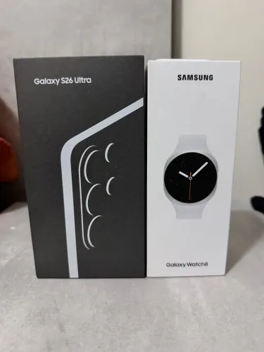 S26 Ultra 256GB e Galaxy Watch 8 40mm usados 1 semana com NF e Garantia até 06/2027