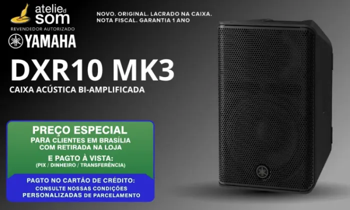 DXR10 MK3 Yamaha Caixa Acústica Bi-amplificada Nova Lacrada Garantia 1 ano