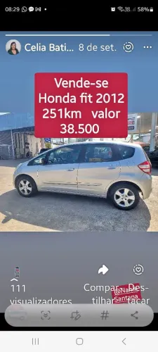Honda Fit LX 1.4/ 1.4 Flex 8v/16v 5P Aut. 2012