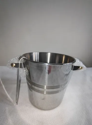 Balde de gelo de inox para 